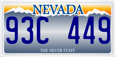 NV license plate 93C449