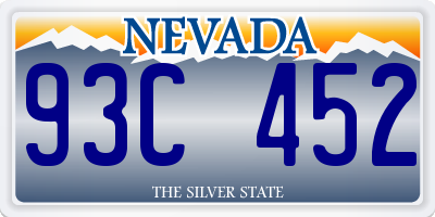 NV license plate 93C452