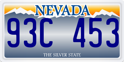 NV license plate 93C453