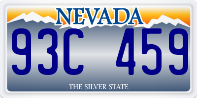 NV license plate 93C459