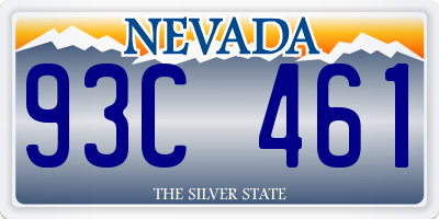 NV license plate 93C461