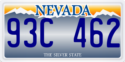 NV license plate 93C462