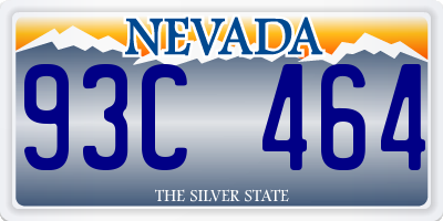 NV license plate 93C464