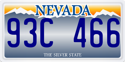 NV license plate 93C466