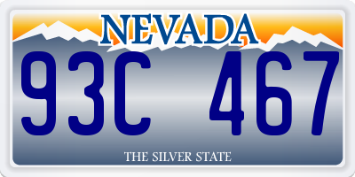 NV license plate 93C467