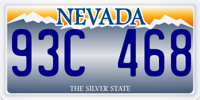 NV license plate 93C468