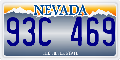 NV license plate 93C469