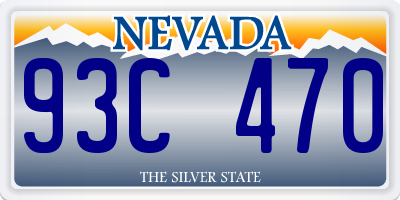 NV license plate 93C470