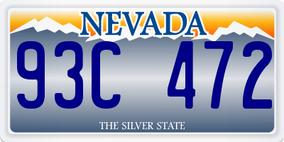 NV license plate 93C472