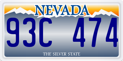 NV license plate 93C474