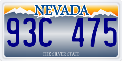 NV license plate 93C475