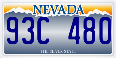 NV license plate 93C480