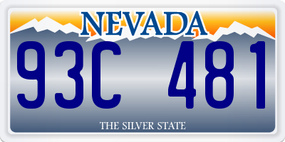 NV license plate 93C481