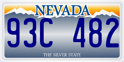 NV license plate 93C482