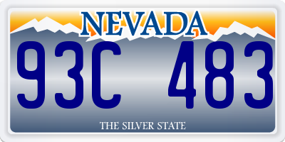 NV license plate 93C483