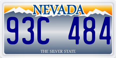 NV license plate 93C484