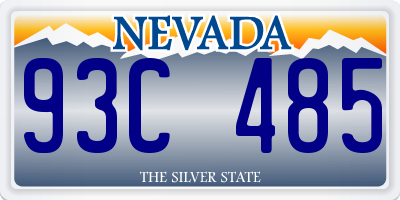 NV license plate 93C485