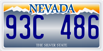 NV license plate 93C486