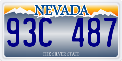 NV license plate 93C487