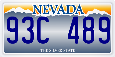 NV license plate 93C489