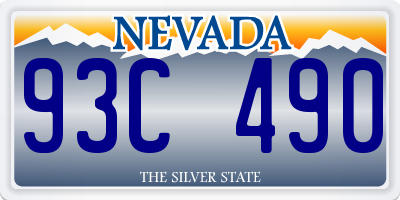 NV license plate 93C490