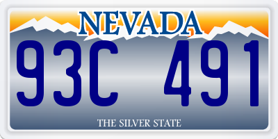 NV license plate 93C491