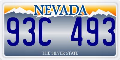 NV license plate 93C493