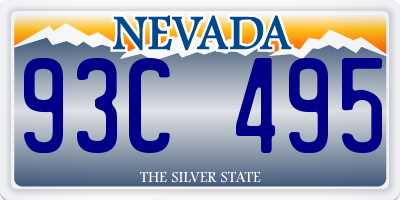 NV license plate 93C495