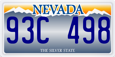 NV license plate 93C498