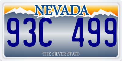 NV license plate 93C499