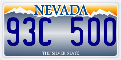 NV license plate 93C500