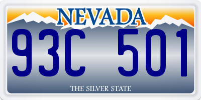 NV license plate 93C501