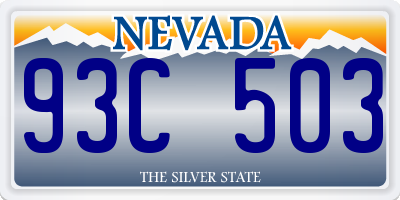 NV license plate 93C503