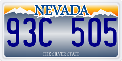 NV license plate 93C505