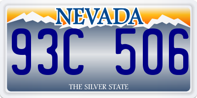 NV license plate 93C506