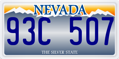 NV license plate 93C507