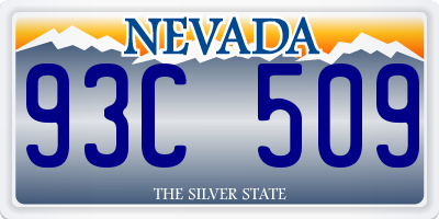 NV license plate 93C509