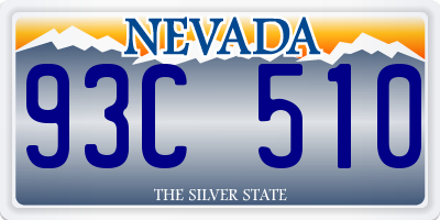 NV license plate 93C510