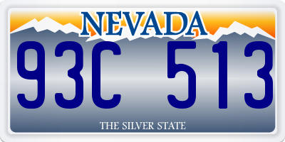 NV license plate 93C513