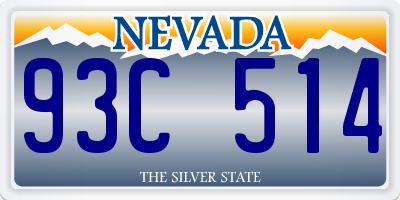 NV license plate 93C514