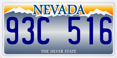 NV license plate 93C516