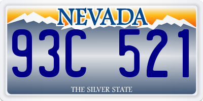 NV license plate 93C521