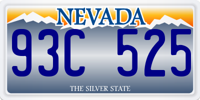 NV license plate 93C525