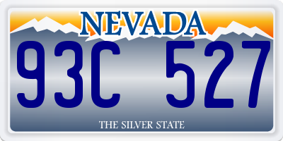 NV license plate 93C527