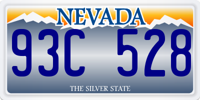 NV license plate 93C528