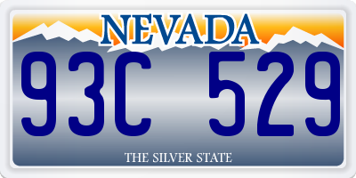 NV license plate 93C529