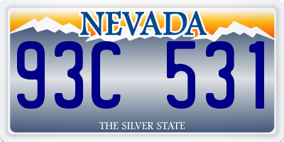 NV license plate 93C531