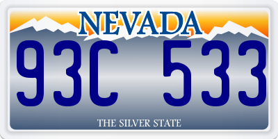 NV license plate 93C533