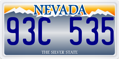 NV license plate 93C535