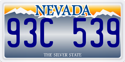 NV license plate 93C539